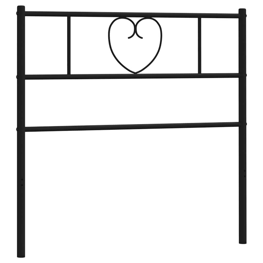 Replacement Headboard Metal Black 75 cm