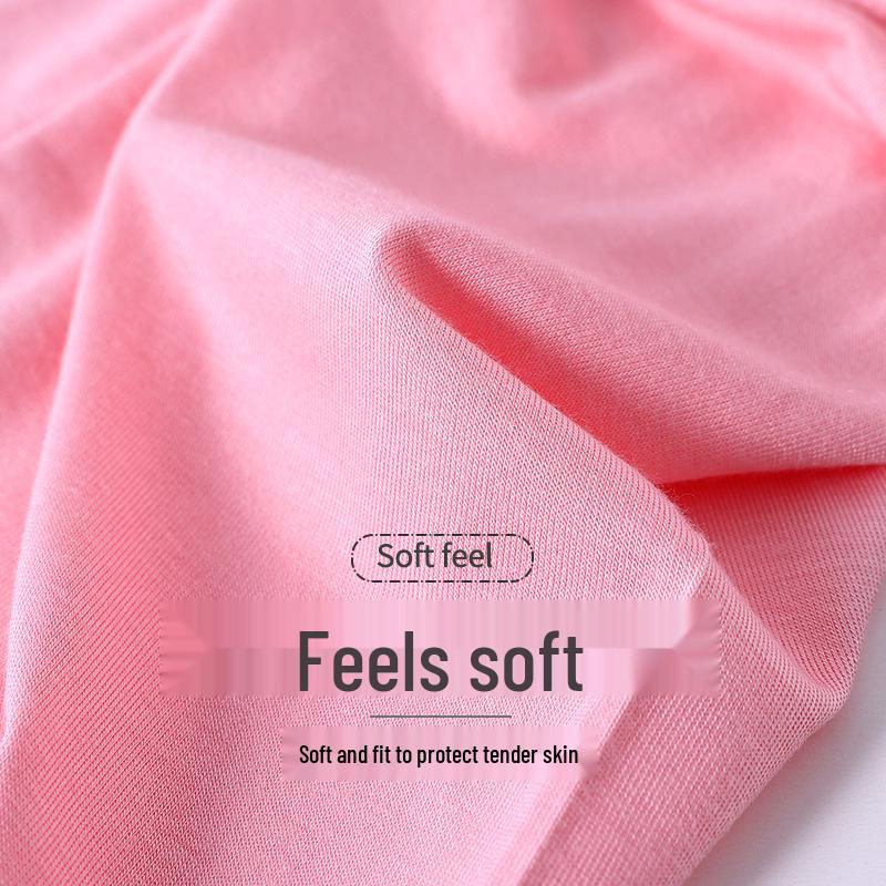 Kids' Summer Mid-Length Leggings: Modal Black or Thin White Girls' Five-Point Safety Pants