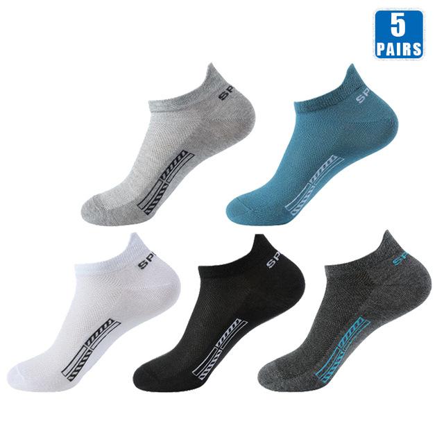 Men's Socks Comfortable Breathable Socks Sports Boat Sock Sweat-absorbent Outdoor Running Socks