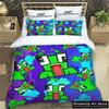 Divertido Dibujo Animado Juego U-Innombrable Juego de Ropa de Cama Niños Niñas Individual Matrimonial Matrimonial Funda Nórdica Funda de Almohada Cama Adulto Dormitorio