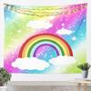 Castle Fairy Rainbow Tapestry Colorful Gradient Tapestries Art Home Decoration Bedroom Decor Living Room Door Starry SkyTapestry