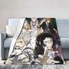Bungo Stray Dogs Dazai Plush Flannel Throw Blanket Super Warm Couch Chair Bedspread Perfect Gift Idea for Boys and Girls