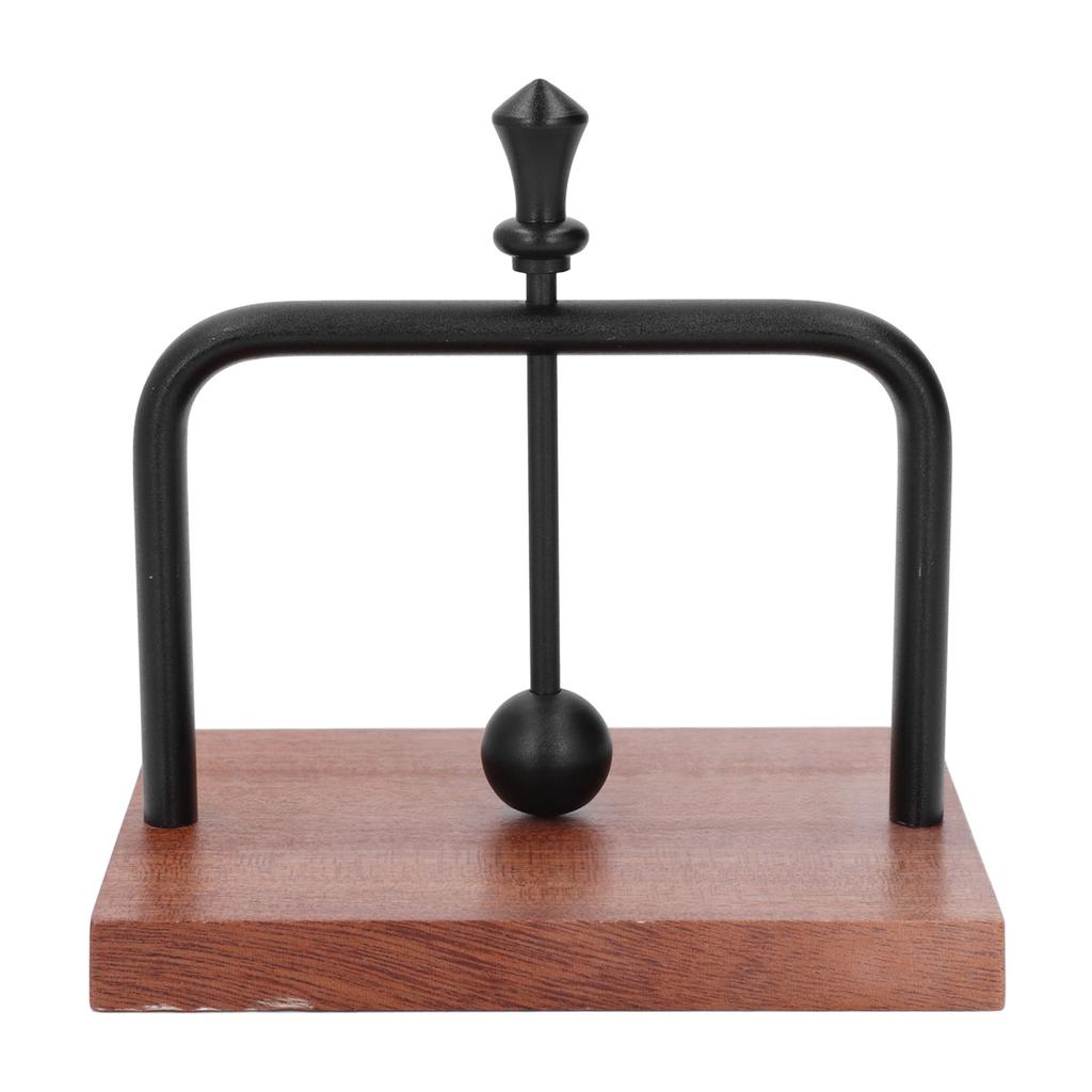 Table Napkin Holder with Lifting Ball Solid Wood Base Metal Rack Napkin Dispenser for Home Restaurant Coffee Shop Black