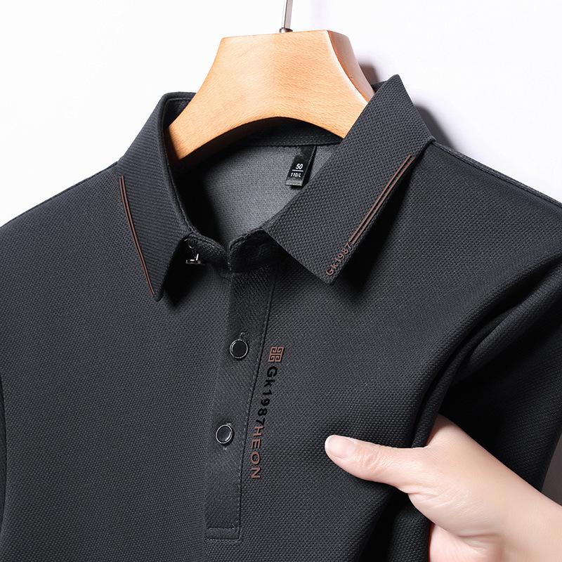 

Нова чоловіча оксамитова потовщена сорочка-поло з довгими рукавами, осінньо-зимова чоловіча суцільна оксамитова сорочка з відворотом ананаса 4XL