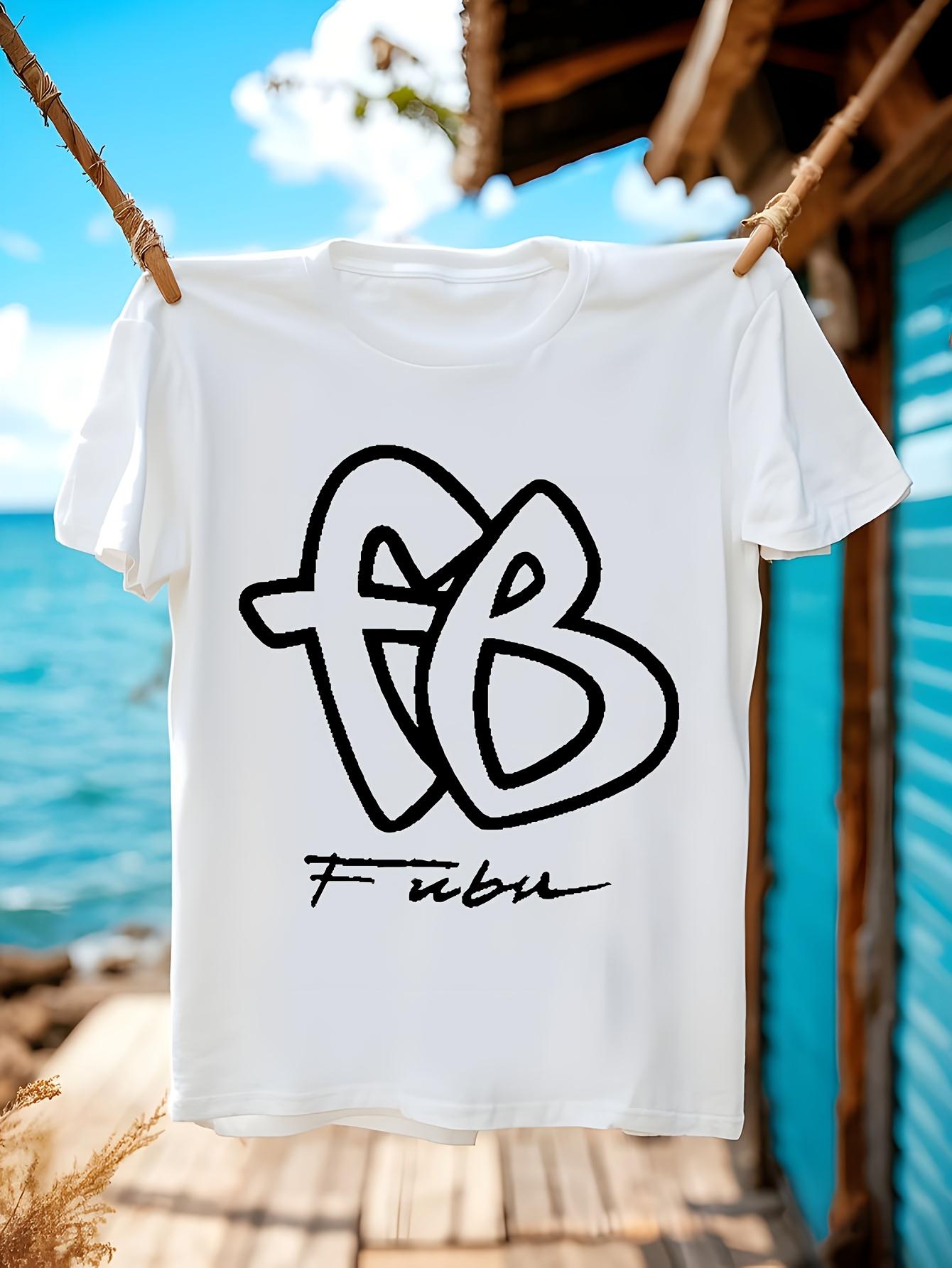 FUBU FB Big Logo Tshirt Heavyweight Stretch Cotton Crewne... XXL
