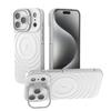 For Iphone 17 Pro Max Air Case Textured Ripple Pattern Magnetic Magsafe Wireless Charging Lens Protector Bracket Soft TPU Case