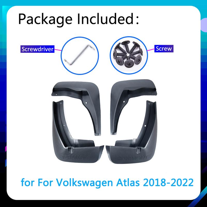 4x Mudflap For Volkswagen VW Atlas 2018     Car Mudguard Front Rear Fender Protector Mud Flaps Splash Accessorie