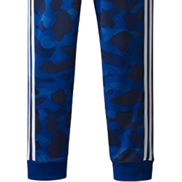 Bape Adidas Adicolor Camo Stripe Cuff Track Pants Collaboration Men Bottoms Blue BAPE-FW18-007