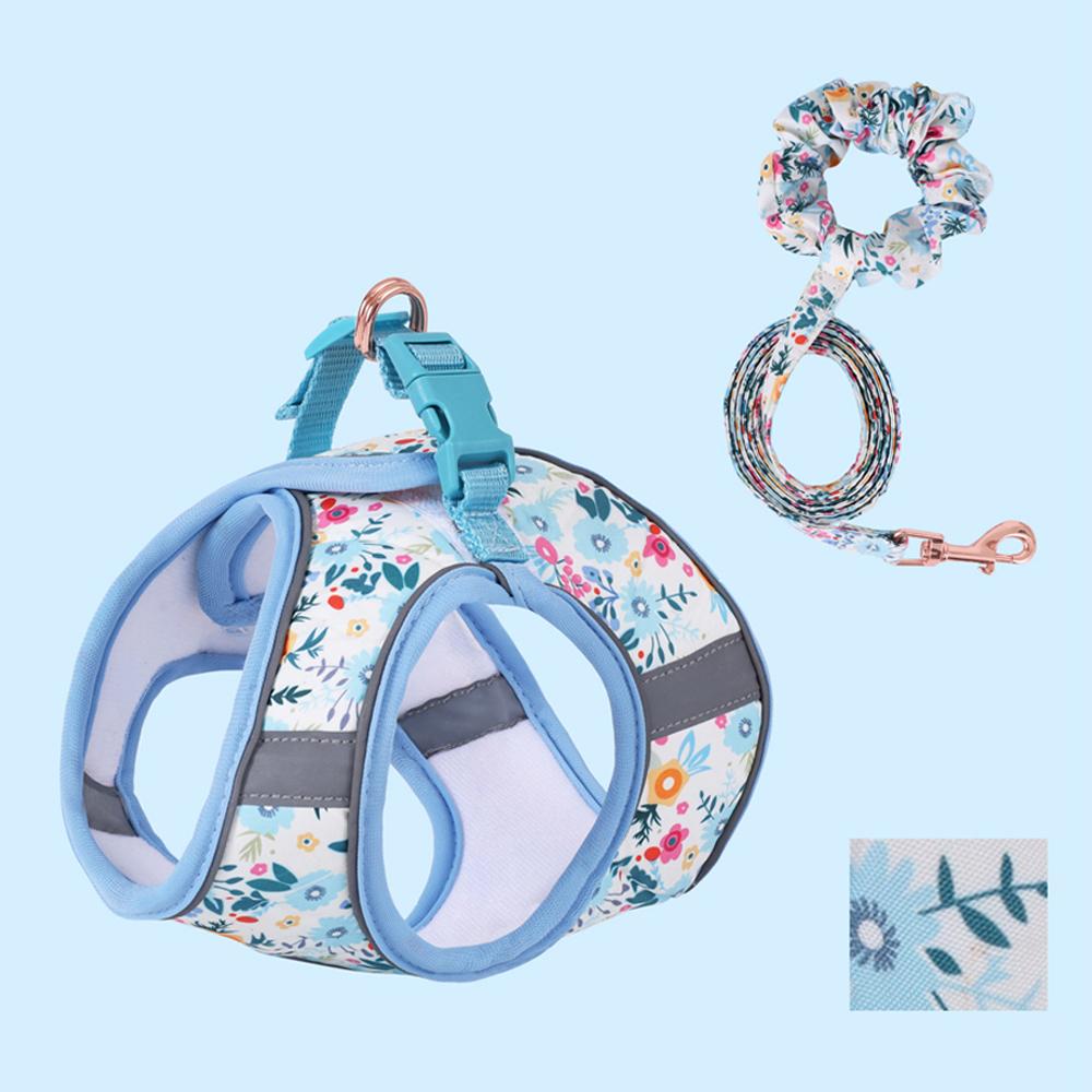 Honden Verstelbaar Tuigje Leash Set Voor Kleine Honden Tuigje Vest Reflecterend Puppy Borstband Huisdier Wandelen Buiten Puppy Leash (as the picture,L)
