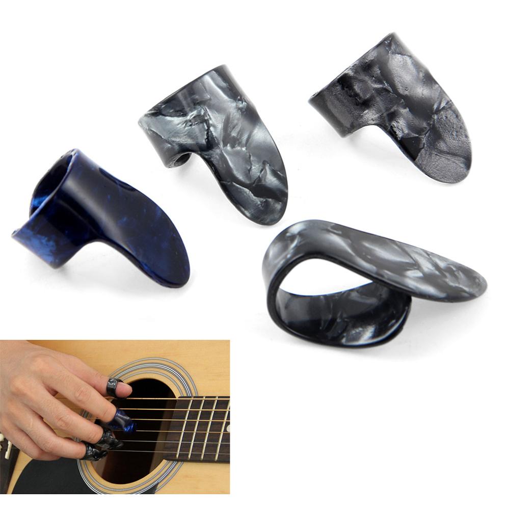 1 Thumb+3 Finger Acoustic Nail Celluloid Jim Guitar Banjo Thumb Picks Plectrum For Guitar Picks Guitar Accessories Part