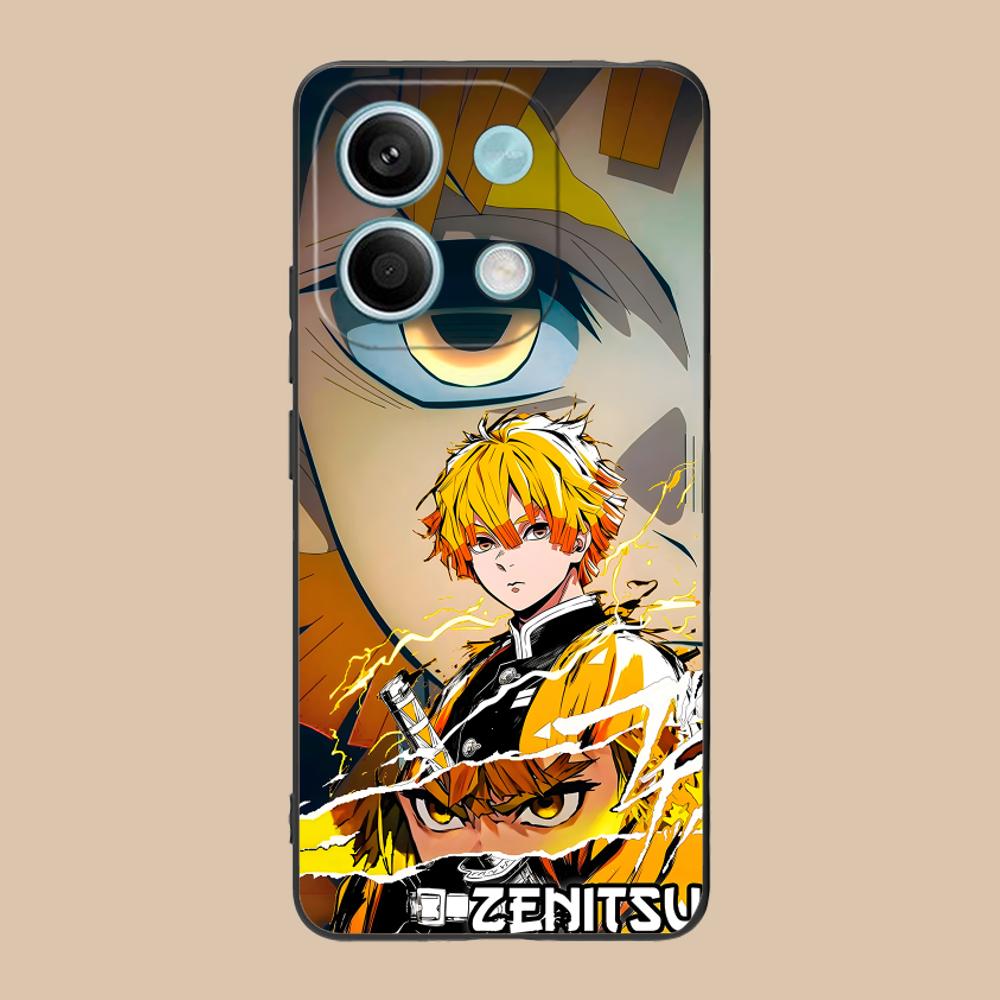 Demon Slayer Zenitsu Phone Case for POCO M6 M5 M4 M3 X7 X6 X5 X4 X3 F6 F5 F4 Pro GT 5G Colour Printing Cellphones Pretty Cover