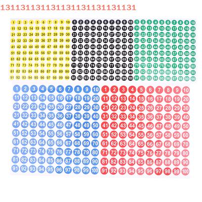5 Sheets Number Stickers 1-100 Label Number Sticker For Diy Craft Nail Polish Glue Bottle Scrapbooking Diary Stationery