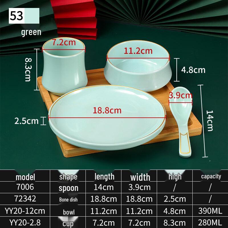RuHan Commercial 4-Piece Tableware Set