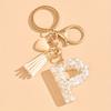 Hot-selling Epoxy Initials Love Tassel Keychain Bag Ornament Buckle Pendant Car Jewelry Clothing Accessories