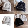 Knitted Winter Hat For Women With Plush Material And High Top Design For Cold Weather Comfort