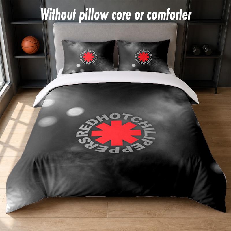 Set Biancheria da Letto Design Red Hot Chili Peppers 1 Copripiumino + 2 Federe Morbido Traspirante Biancheria da Letto per la Casa