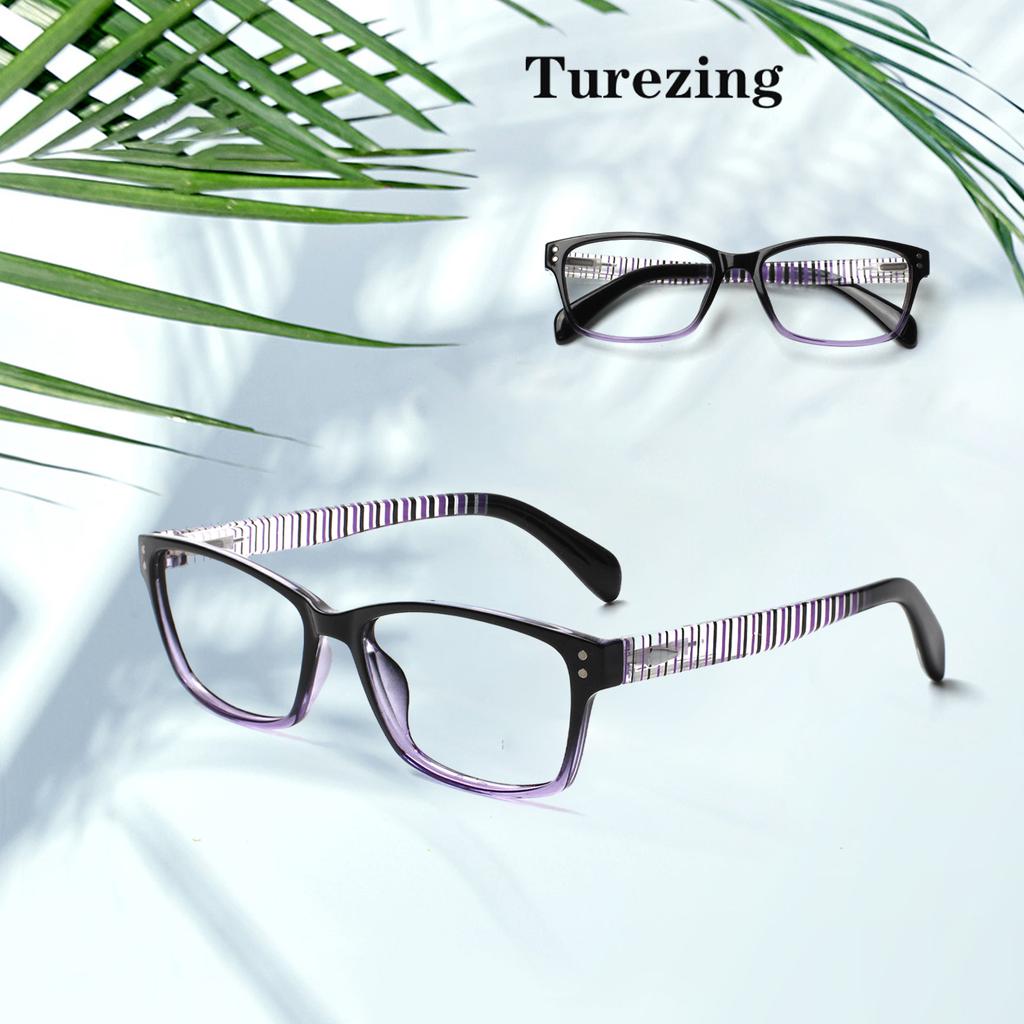 TUREZING Rectangular Reading Glasses Women Men High Quality HD Anti-Reflective Lenses Computer Diopter Prescription Eyeglasses