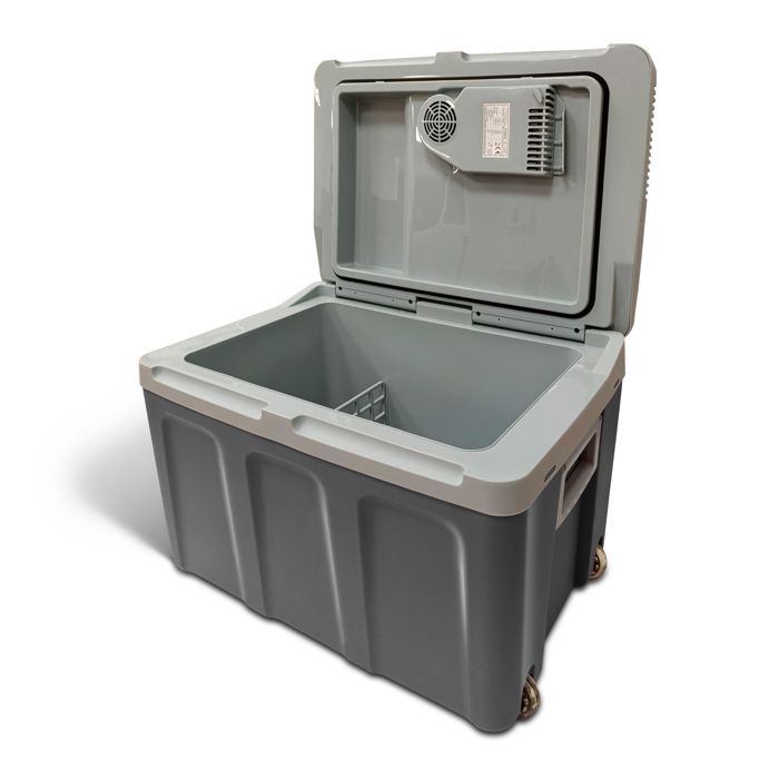 Glacière Électrique portable 40 Litres, 12V / 220 - 240V Voiture et Camping Briebe CF1155 58 W Gris 01024