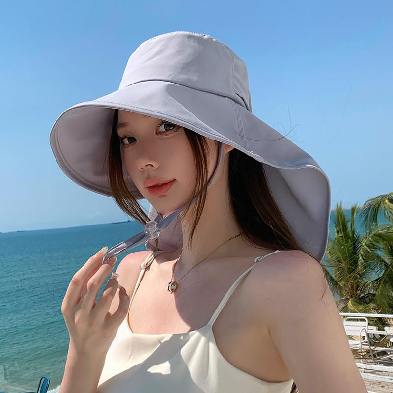 Summer Foldable Cap With Wide Brim For Sun Protection And Outdoor Style For Women