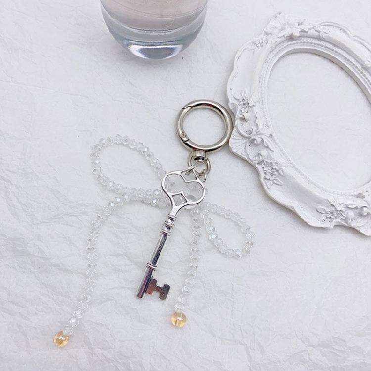 Fashionable Beaded Butterfly Pendant Phone Chain Keyring Phones Charm Keychain