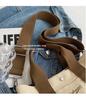 Japanese Color Block Canvas Tote: Lightweight, Large-Capacity, Versatile Handbag for Women - Shoulder or Crossbody Use.