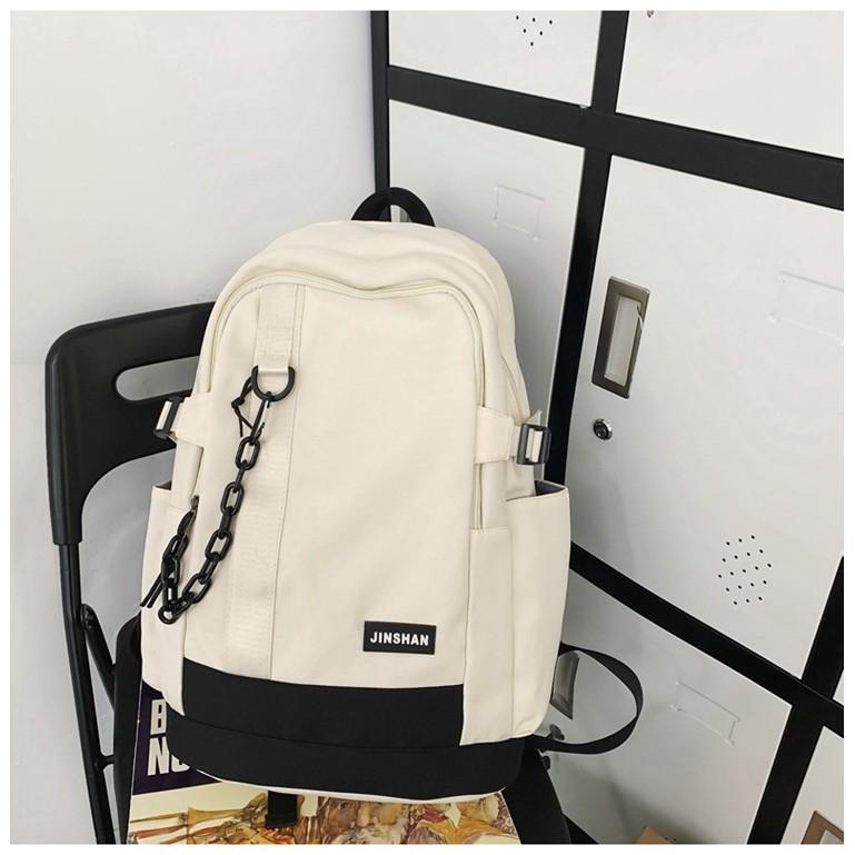 

IELGY Школьный рюкзак, студенческий женский корейский вариант ретро-рюкзака большой вместимости. белый