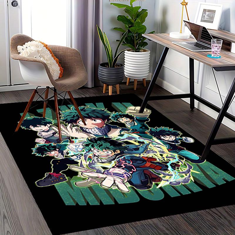 1pc Anime Midoriya Chair Mat, Anime Cartoon Design Office Desk Pad, Non-Slip Carpet for Home Decor, Suitable for All Seasons.I017