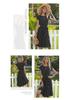 European & American Summer Polka Dot Mid-length Retro Dress with Tie-Up Pleated Short Sleeves