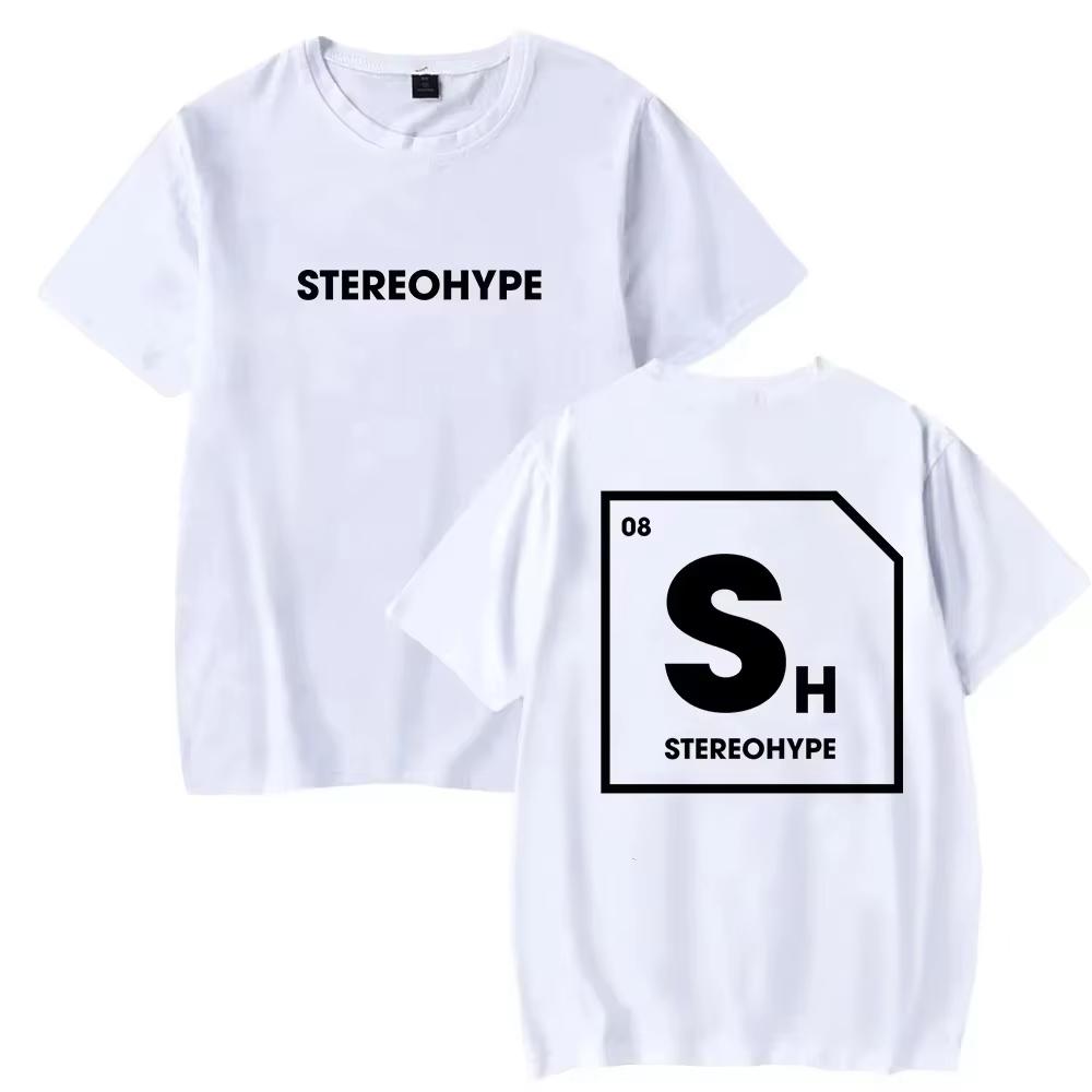 Modna odzież codzienna Męskie Koszulki James Hype Stereohype T-shirt Okrągły dekolt Krótki rękaw Bluza Oversize Unisex Harajuku wysoka jakość