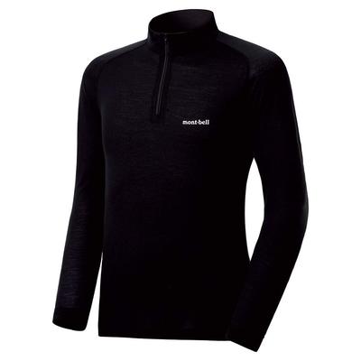 [Montbell] 1107656 Super Merino Wool M.W. [Medium Thick] High Neck Shirt Men's Black L Size