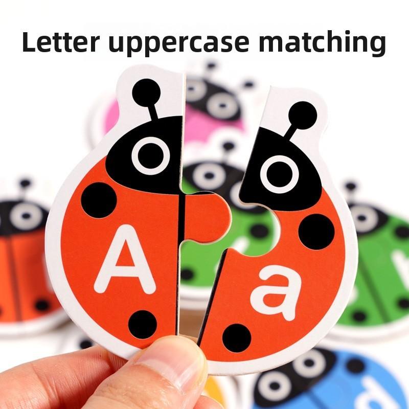 Match Alphabet Word Animal Cards Kids Educational Toy Toddler Enlightenment
