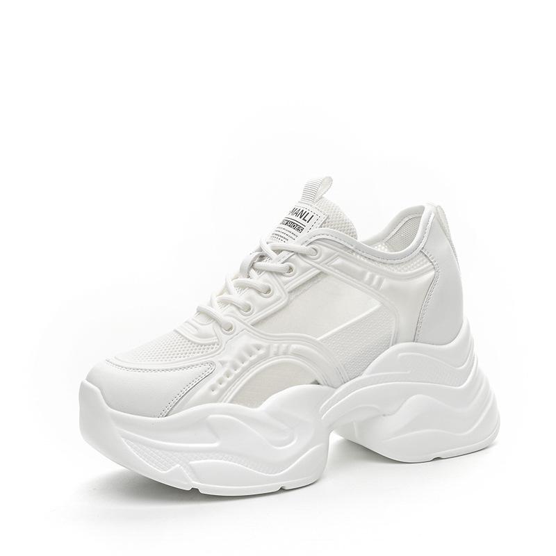 

Fujin 9 см массивные кроссовки из натуральной кожи с воздушной сеткой, брендовые удобные ботинки, обувь разного цвета, женские модные летние ботильоны 39