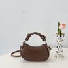 Vintage Crossbody Bag with Pendant Knot Handle Gold Hardware Trendy Handbag Chic Tote Bags for Women Effortless Everyday Styling