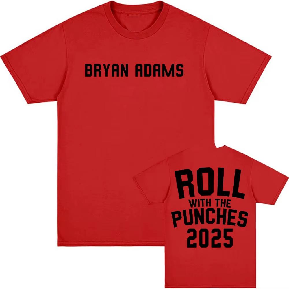 2026 Singer Printing Tshirt Roll With The Punches Tour 2025 Tshirts Short Sleeve Cotton