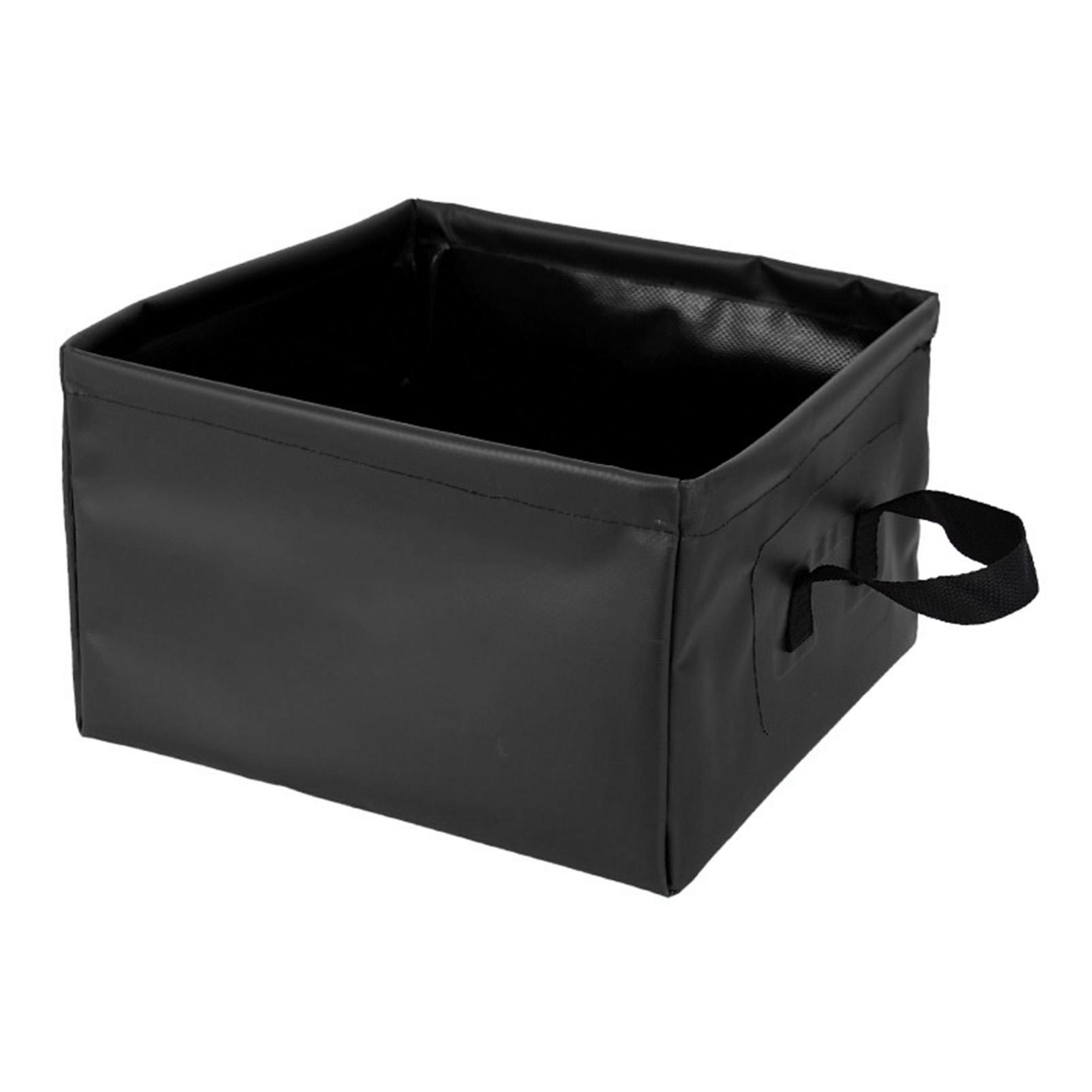 Igeteck Black Collapsible Basin Leakage Proof Portable Folding Camping Bucket For Travel Hiking 13L 13L