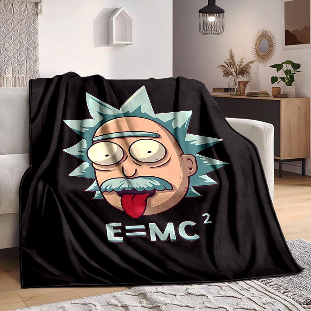 1 Stück Rick & Morty Flanell-Kuscheldecke Leicht Weich Warm Ganzjahresdecke für Sofa, Bett, Reise, L1028108