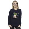 Disney Womens/Ladies Minnie Mouse Happy Christmas Sweatshirt