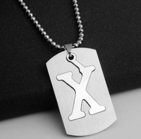 NOVÝ Creative DIY Dvoupatrový náhrdelník z nerezové oceli AZ Letters Double Deck Necklace Party Gift Šperky