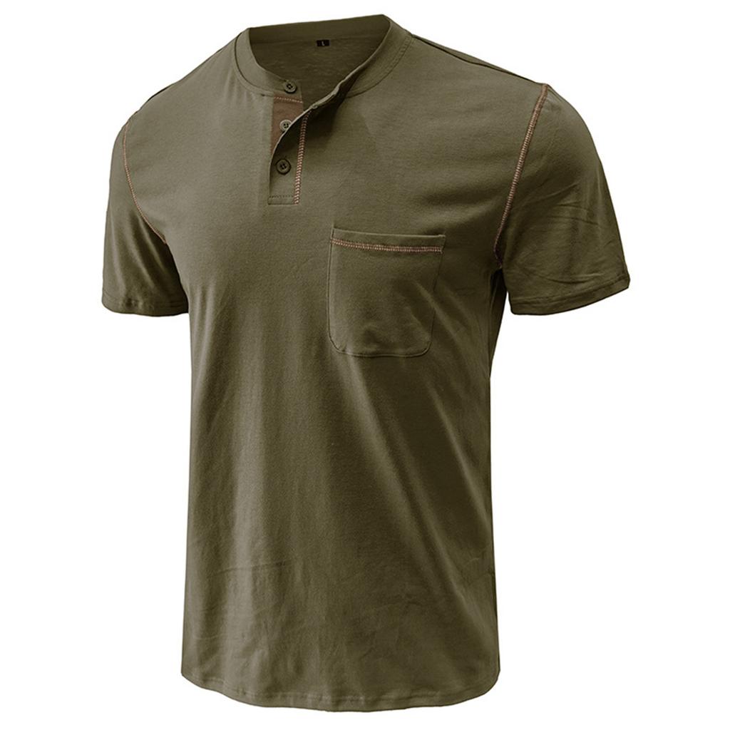 Herren-T-Shirt mit kurzen Ärmeln, modisches, lässiges, farblich passendes T-Shirt