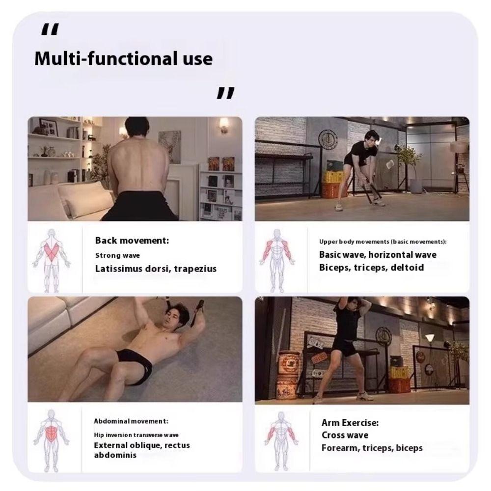 Rebound Gym Battle Rope Stainless Steel Arm Strength Rope Cordless Battle Rope  Fitness Equipment