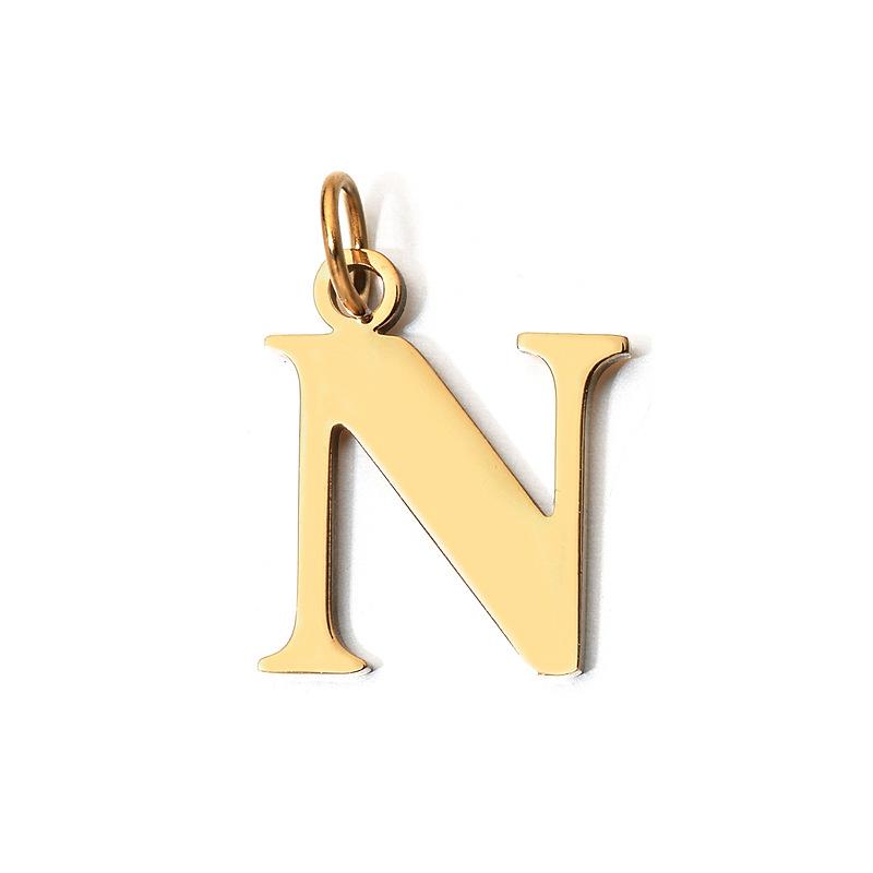 DIY 26-Letter Clavicle Chain Pendant: Personalized Stainless Steel Jewelry with a European and American Design Touch