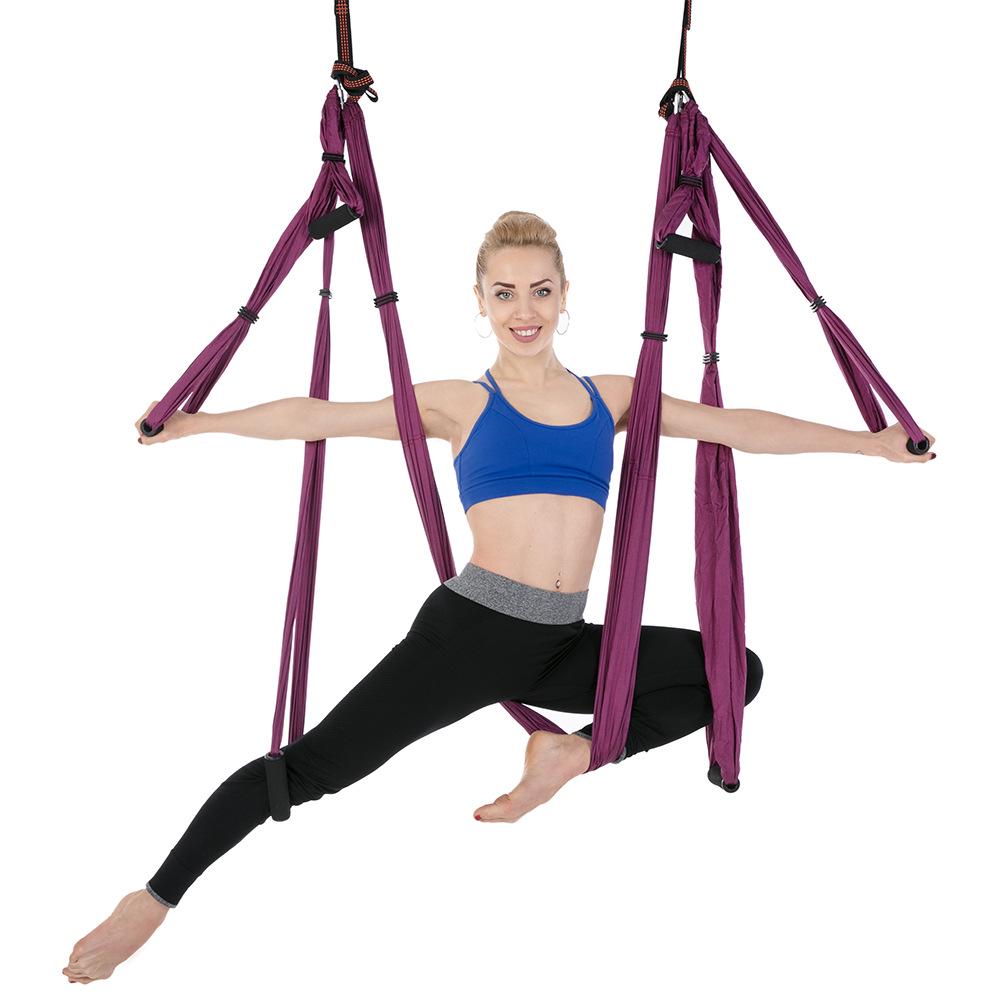 Two-Tone Inversion Gravity Aerial Yoga Hammock: Indoor Fitness Swing Chair