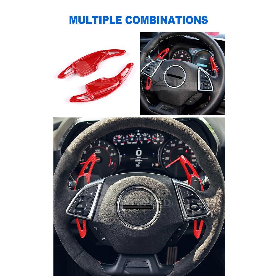 TOP ABS Car Steering Wheel Paddle Shifter Cover for Chevrolet Camaro 2016 2017 2018 2019 2020 2021 2022 2023 Trim Accessories