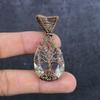 Lemon Quartz Handmade Copper Wire Wrap Jewelry Pendant 2.21" P7I66