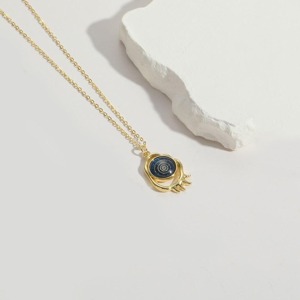 Copper Resin Glaze Luxury Necklace Devil's Eye Banquet Clothes Neck Chain  Party Favors