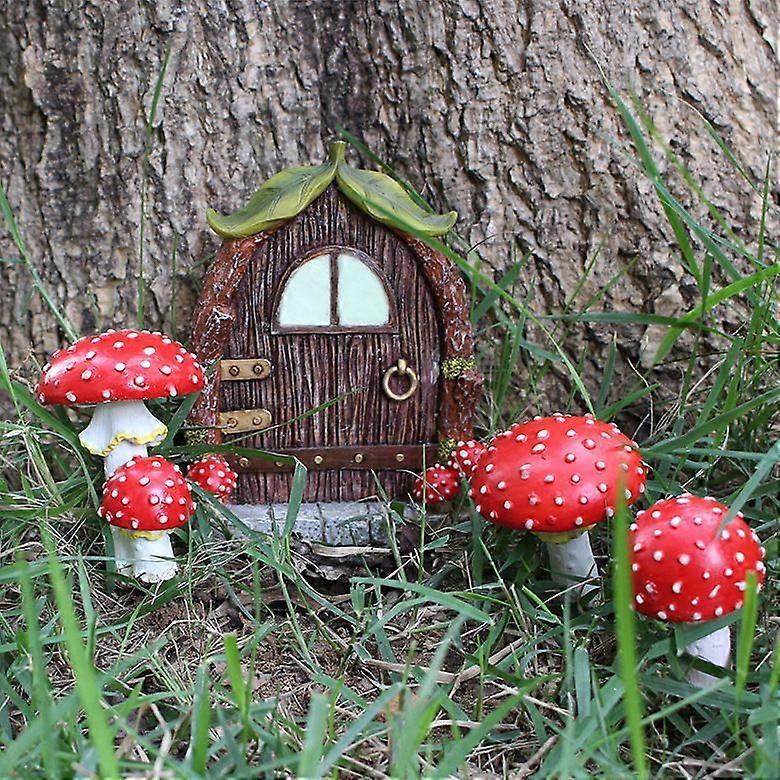 Luminous Mushroom Door and Window Ornament, Creative Resin Decorations, Garden and Farmhouse Decorations, Office Decorations, Gifts, Car Decorations