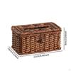 Tissue Box Cover Facial Dispenser Woven Napkin with Lid for Living Room