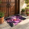 Floor Mat Soft Flannel Rug Non Slip Absorbent Mat for Bathroom Bedroom Home Decor H Hoshino Ai