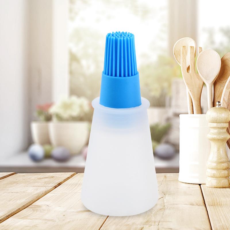 Portable Oil Bottle Barbecue Brush Silicone Kitchen BBQ Cooking Tool Baking Pancake Barbecue Camping Accessories Gadgets