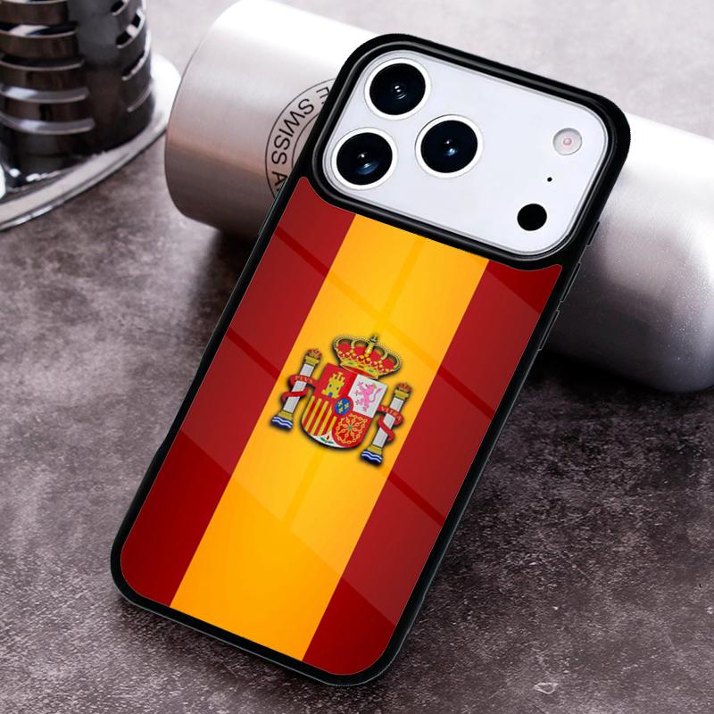 Spain Spanish Flag Phone Case For iPhone 17,16e,15,14,13,12,11,Mini,Pro,MAX soft Silicone Cover